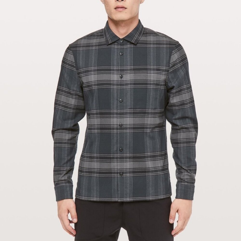 Lululemon Men’s Mason Peak Flannel Shirt - Black/Grey